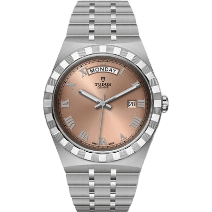 Royal Day-Date 41 Stainless Steel / Salmon - Roman