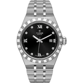 Royal Date 28 Stainless Steel / Black - Diamond