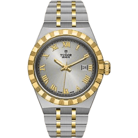 Royal Date 28 Stainless Steel / Yellow Gold / Silver - Roman