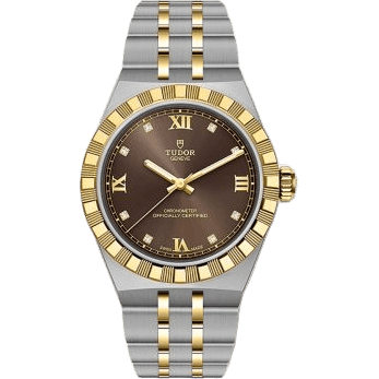 Royal Day-Date 30 Stainless Steel - Yellow Gold / Brown Diamond
