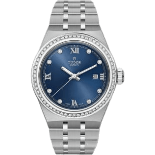 Royal Date 28 Stainless Steel - Diamond / Blue