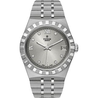 Royal Date 34 Stainless Steel / Silver - Diamond