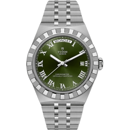 Royal Day-Date 40 Stainless Steel / Green - Roman