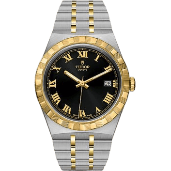 Royal Date 38 Stainless Steel / Yellow Gold / Black - Roman