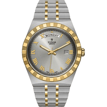 Royal Day-Date 41 Stainless Steel / Yellow Gold / Silver - Roman
