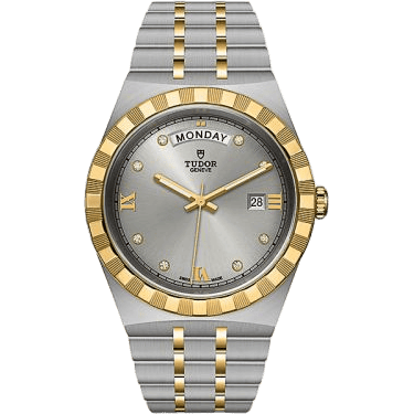 Royal Day-Date 41 Stainless Steel / Yellow Gold / Silver - Diamond