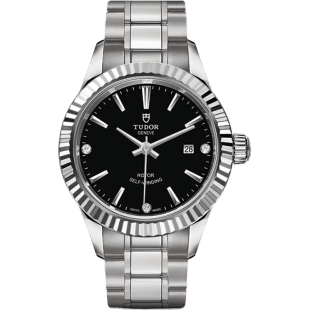 Style 28 Stainless Steel / Fluted / Black-Diamond / Bracelet