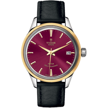 Style 34 Stainless Steel / Yellow Gold / Burgundy / Strap