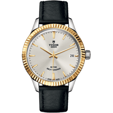 Style 34 Stainless Steel / Yellow Gold / Fluted / Silver / Strap