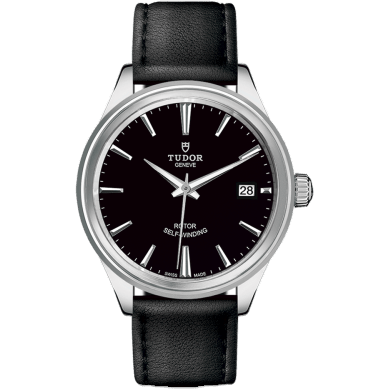 Tudor Style 38 Stainless Steel / Black / Strap 12500-0006