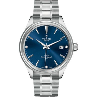 Style 38 Stainless Steel / Blue-Diamond / Bracelet