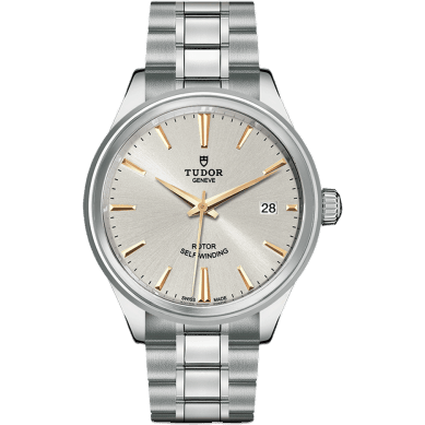 Tudor Style 38 Stainless Steel / Silver / Bracelet 12500-0017