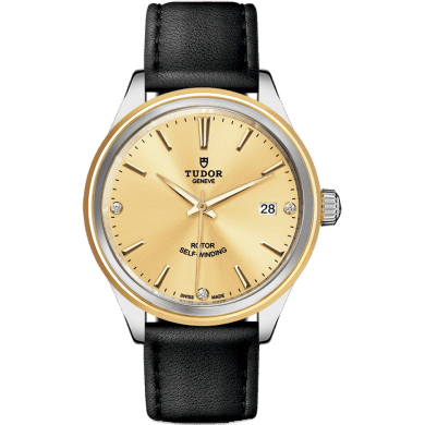 Style 38 Stainless Steel / Yellow Gold / Champagne-Diamond / Strap