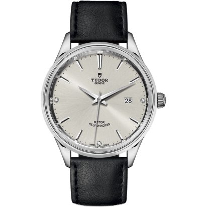 Tudor Style 41 Stainless Steel / Silver-Diamond / Strap 12700-0007