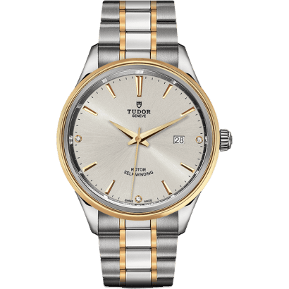 Tudor Style 41 Stainless Steel / Yellow Gold / Silver-Diamond / Bracelet 12703-0005