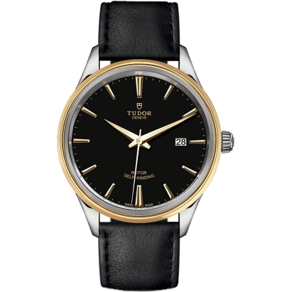 Tudor Style 41 Stainless Steel / Yellow Gold / Black / Strap 12703-0009