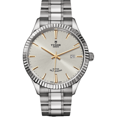 Tudor Style 41 Stainless Steel / Fluted / Silver / Bracelet 12710-0005