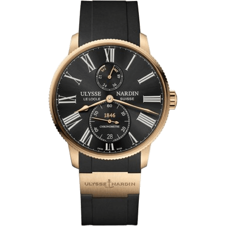Ulysse Nardin Marine Torpilleur Rose Gold / Black / Rubber 1182-310-3/42