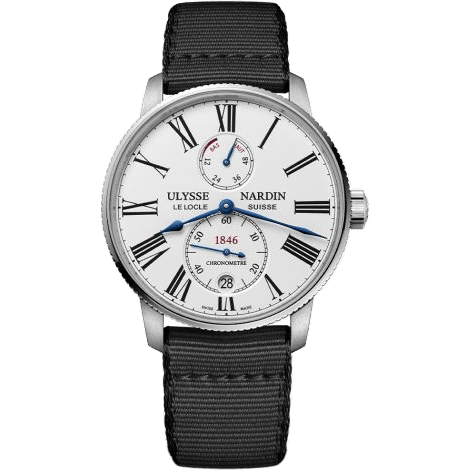 Ulysse Nardin Marine Torpilleur Stainless Steel / White / Fabric 1183-310-0A/0A