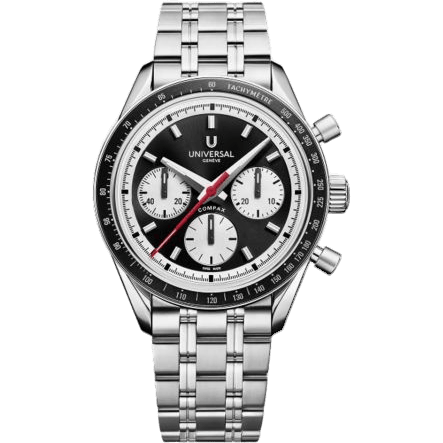 Compax Prêt-à-Porter Stainless Steel / Black / Bracelet