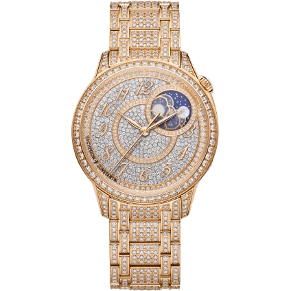 Vacheron Constantin Égérie Moonphase 37 Rose Gold / Diamond - Diamond / Bracelet 8016F/127R-B977