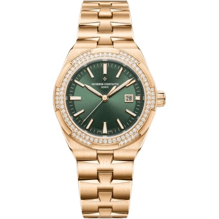Vacheron Constantin Overseas Automatic 35 Pink Gold - Diamond / Green / Bracelet 4605V/200R-B969