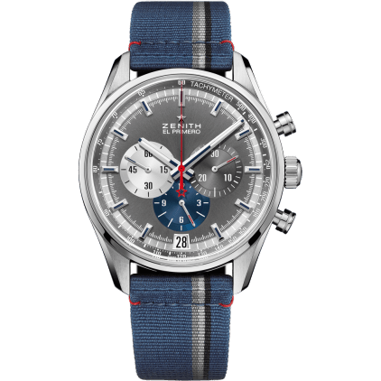 Zenith El Primero Chronomaster 42 Stainless Steel / Anthracite / Fabric 03.2040.400/26.C802