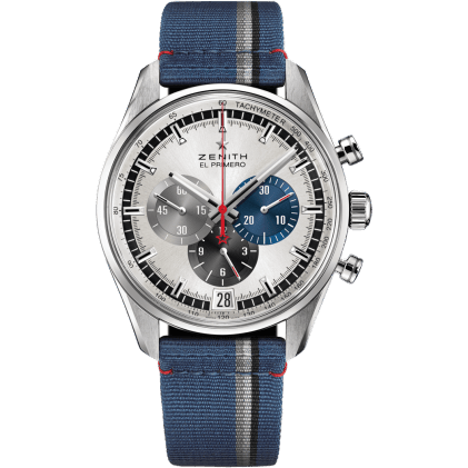 Zenith El Primero Chronomaster 42 Stainless Steel / Silver / Fabric 03.2040.400/69.C802