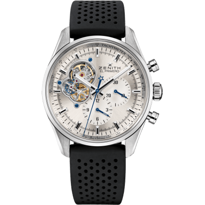 Zenith El Primero Chronomaster Open Stainless Steel / Silver/ Rubber 03.2040.4061/01.R576