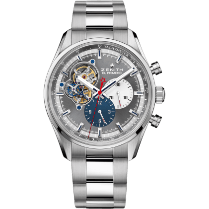 Zenith El Primero Chronomaster Open Stainless Steel / Grey 1969 / Bracelet 03.2040.4061/23.M2040