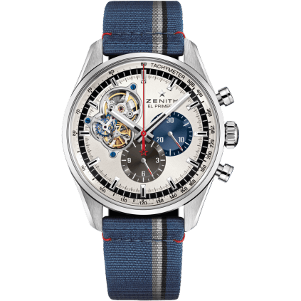 Zenith El Primero Chronomaster Open Stainless Steel / Silver 1969 / Fabric 03.2040.4061/69.C802