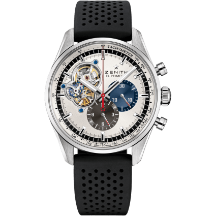 Zenith El Primero Chronomaster Open Stainless Steel / Silver 1969 / Rubber 03.2040.4061/69.R576