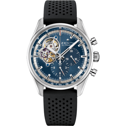 Zenith El Primero Chronomaster Open Stainless Steel / Blue / Rubber 03.20416.4061/51.R576