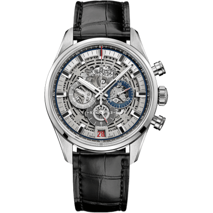 Zenith El Primero Chronomaster Full Open 42 Stainless Steel / Alligator 03.2081.400/78.C813