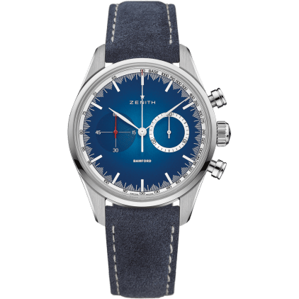 Zenith El Primero Chronomaster 38 Stainless Steel / Solar Blue / Alcantara 03.2152.4069/57.C814