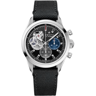 Zenith Chronomaster Open Stainless Steel / Black / Rubber 03.3300.3604/21.C822