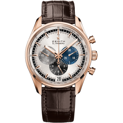 Zenith El Primero Chronomaster 42 Rose Gold / Silver / Alligator 18.2043.400/69.C494