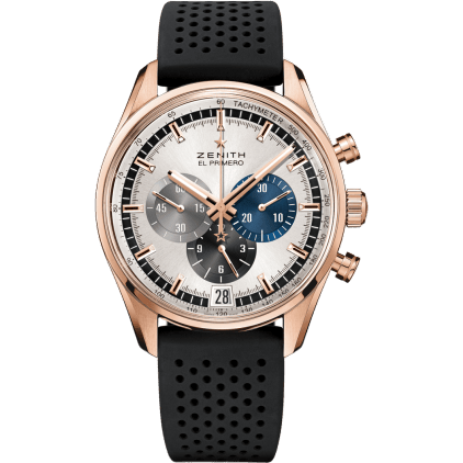 Zenith El Primero Chronomaster 42 Rose Gold / Silver / Rubber 18.2043.400/69.R576