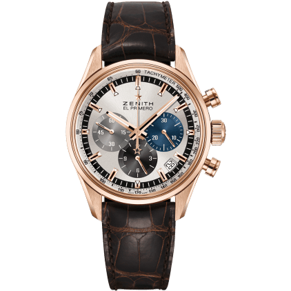 Zenith El Primero Chronomaster 38 Rose Gold / Silver / Alligator 18.2150.400/69.C713