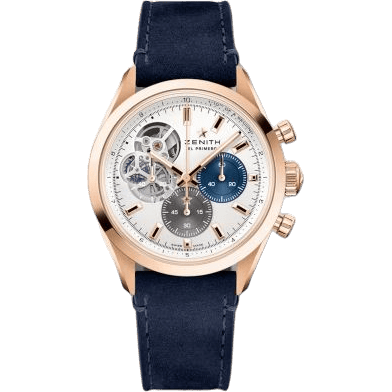 Zenith Chronomaster Open Rose Gold / Silver / Calf 18.3300.3604/69.C922