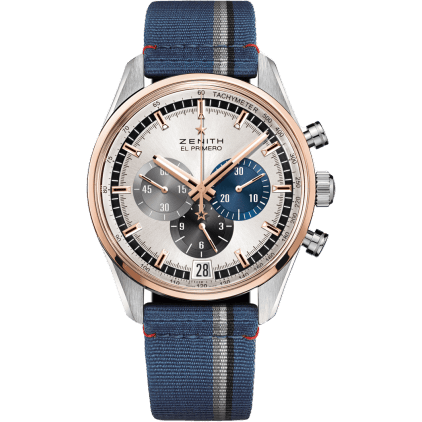 Zenith El Primero Chronomaster 42 Stainless Steel / Rose Gold / Silver / Fabric 51.2080.400/69.C802