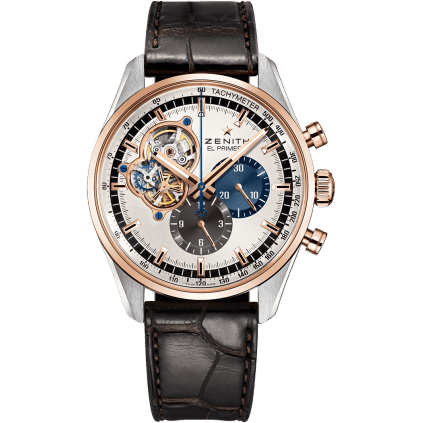 Zenith El Primero Chronomaster Open Stainless Steel / Rose Gold / Silver 1969 / Alligator 51.2080.4061/69.C494