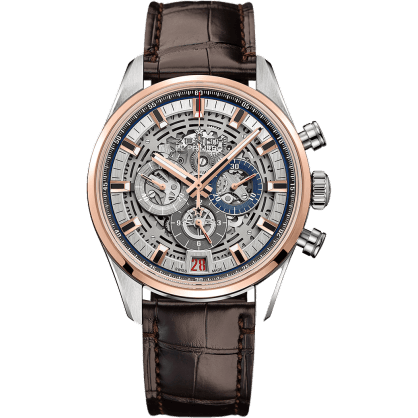 Zenith El Primero Chronomaster Full Open 42 Stainless Steel / Rose Gold / Strap / Alligator 51.2081.400/78.C810