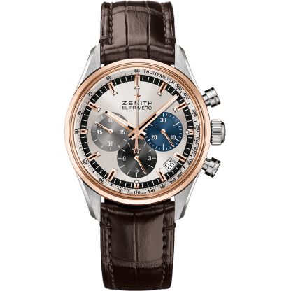 Zenith El Primero Chronomaster 38 Stainless Steel / Rose Gold / Silver / Alligator 51.2150.400/69.C713
