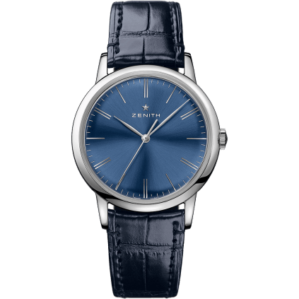 Elite Classic Stainless Steel / Blue / Alligator