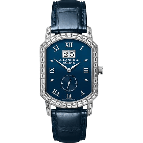 Grand Arkade White Gold - Baguette / Blue