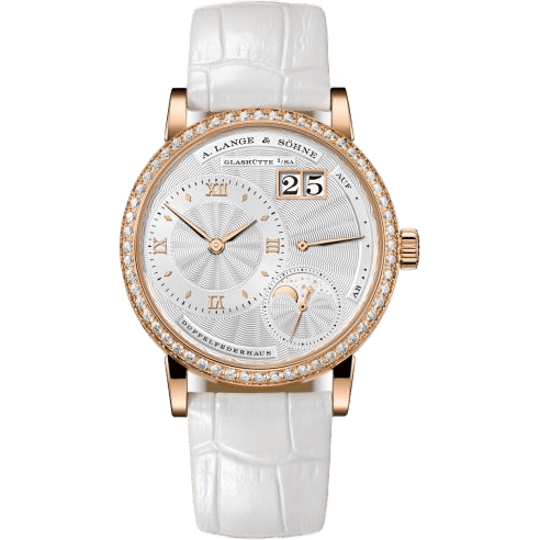 Kleine Lange 1 Moonphase Pink Gold / Silver