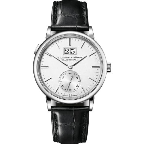 Saxonia Outsize Date White Gold / Silver