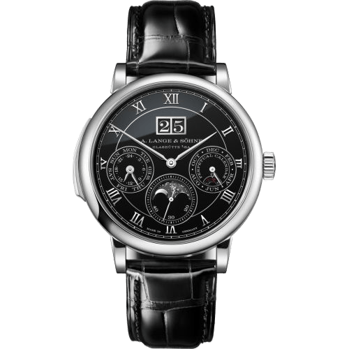 Saxonia Minute Repeater Perpetual Platinum / Black Enamel