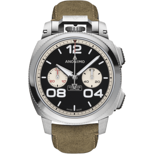 Militare Chrono Stainless Steel / Black / Leather